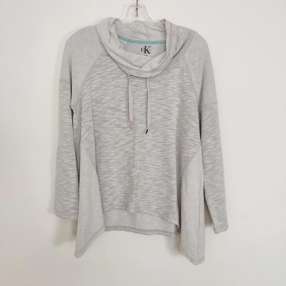 Calvin Klein Women's Asymmetric Sweatshirt in Grey Size Medium
